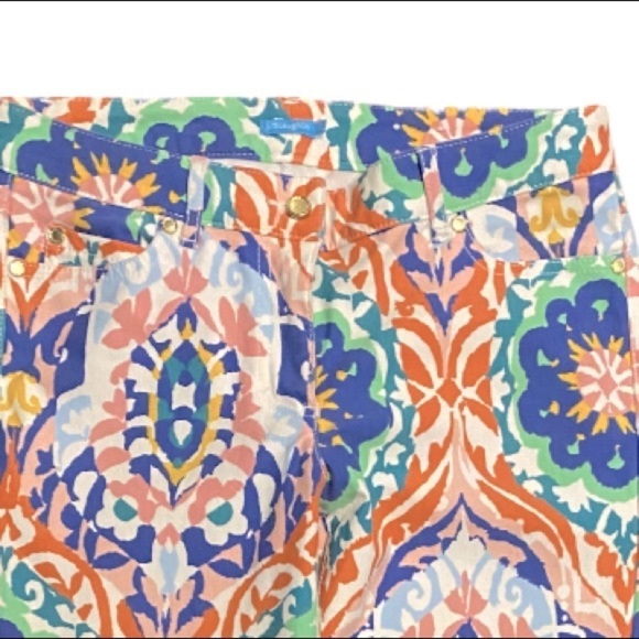 J. McLaughlin Lexi Jeans In Midi Oahu Print Size 4 - Picture 5 of 14